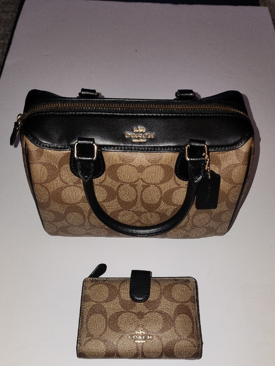 Coach Handbags - Coach Mini Bennet Satchel Crossbody And Medium Corner Zip Wallet. F32203